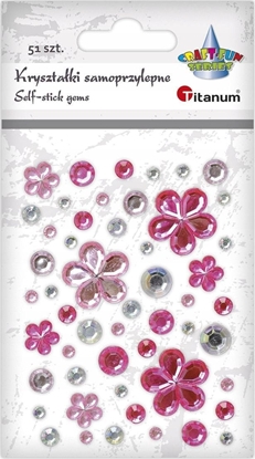 Изображение Titanum Krysztaki samoprzylepne kwiaty mix 53szt