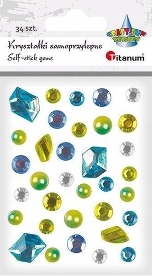 Изображение Titanum Krysztaki samoprzylepne niebiesko-zielone 33szt