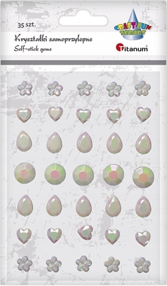 Picture of Titanum Krysztaki samoprzylepne perowe mix 35szt