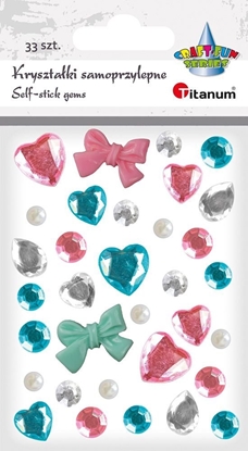 Picture of Titanum Krysztaki samoprzylepne ró niebieski mix 33szt