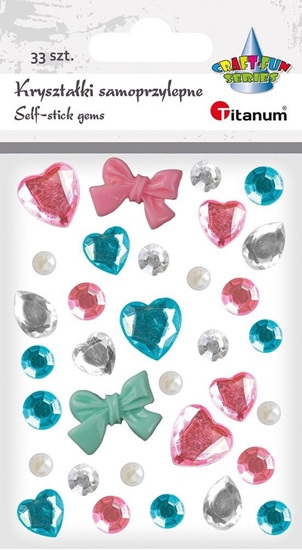 Picture of Titanum Krysztaki samoprzylepne ró niebieski mix 33szt