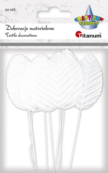 Изображение Titanum Licie materiaowe na druciku TITANUM 5cm 10szt. biae Titatnum Kreatywne