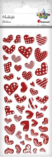 Изображение Titanum Naklejki foliowe serca mix 49szt.