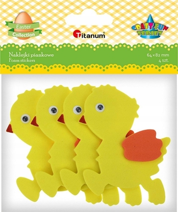 Изображение Titanum Naklejki piankowe 3D kurczaczki 64x82mm 4szt