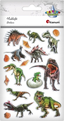 Изображение Titanum Naklejki wypuke mikkie dinozaury mix 17szt
