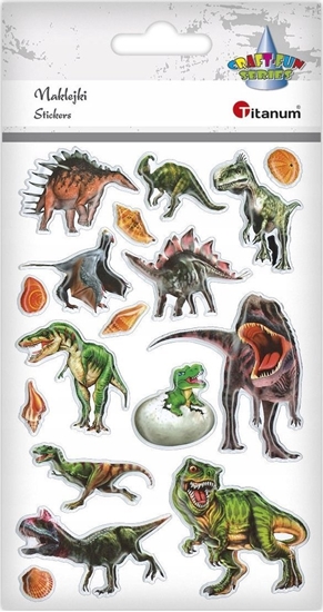 Изображение Titanum Naklejki wypuke mikkie dinozaury mix 17szt