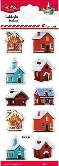 Изображение Titanum Naklejki wypuke mikkie domki w ¶niegu 10szt