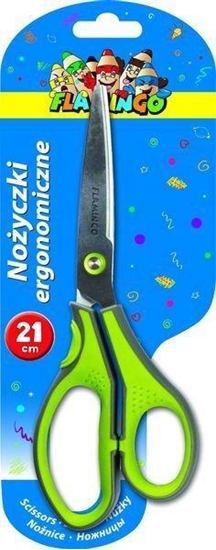 Изображение Titanum Noyczki ergonomiczne 21cm Soft Touch Flamingo