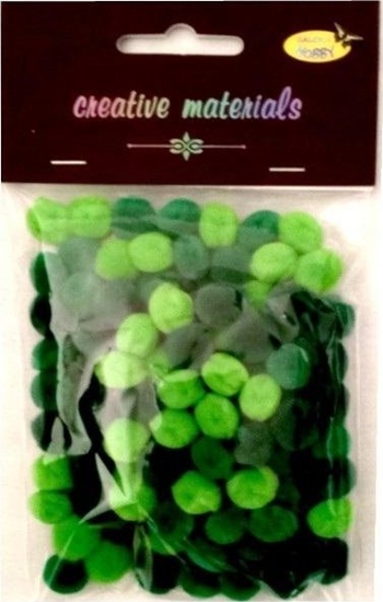 Picture of Titanum Pompony akrylowe zielona 10mm 100szt