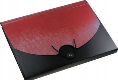 Picture of Titanum Teczka A4 z gumk 13 przegródek czarno-bordowa