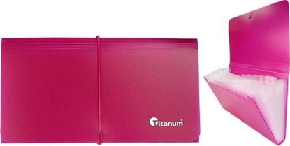 Изображение Titanum Teczka segregujca TITANUM PP DL z gumk 13 przegródek - czerwona Titanum TARGI