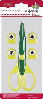 Изображение Titanum Zestaw noyczki i 4 dziurkacze dekoracyjne Boe Narodzenie Titanum