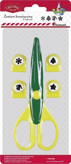 Изображение Titanum Zestaw noyczki i 4 dziurkacze dekoracyjne Boe Narodzenie Titanum