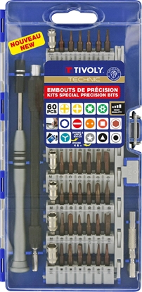 Изображение Skrūvgriežu uzgaļu komplekts Tivoly 11501570060; 60 gab.