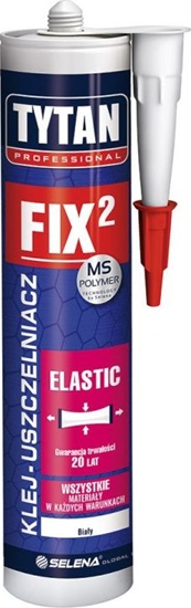 Изображение Tytan KLEJ MONTAOWY FIX2 ELASTIC 290ML BIAY TYTAN