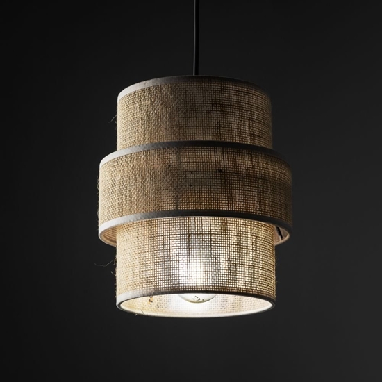 Изображение Lampa wiszca TKKRYWULT TK Lighting Calisto 5401 lampa wiszca zwis 1x15W E27 juta/czarna