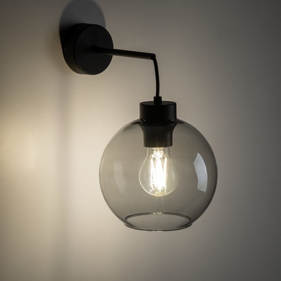 Picture of Kinkiet TK Lighting TK Lighting Cubus 10243 kinkiet lampa cienna 1x15W E27 grafitowy/czarny