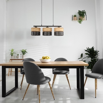 Изображение Lampa wiszca TKKRYWULT TK Lighting Nicol 4801 lampa wiszca zwis 3x15W E27 czarna/db