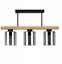 Изображение Lampa wiszca TK Lighting Norman 10193 plafon lampa sufitowa 3x15W E27 drewniany czarny