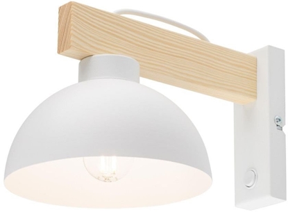Attēls no Kinkiet TK Lighting TK Lighting Oslo 4962 kinkiet lampa cienna 1x15W E27 biay/drewniany