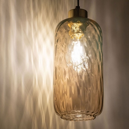 Picture of Lampa wiszca TK Lighting Pescara 4575 lampa wiszca zwis 1x15W E27 bursztynowa/czarna