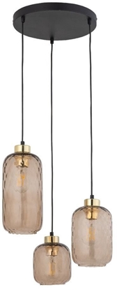 Picture of Lampa wiszca TK Lighting Pescara 4576 lampa wiszca zwis 3x15W E27 bursztynowa/czarna