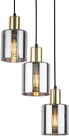 Picture of TK Lighting Sierra 6663 lampa wiszca zwis 3x15W E27 zota/grafitowa
