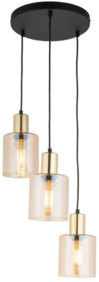 Изображение Lampa wiszca TK Lighting Sierra 6667 lampa wiszca zwis 3x15W E27 zota/bursztynowa
