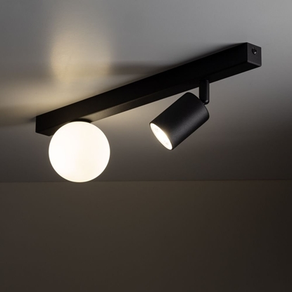 Picture of Lampa sufitowa TKKRYWULT TK Lighting Vox 10000 plafon lampa sufitowa 1x10W GU10 1x6W G9 czarny/biay