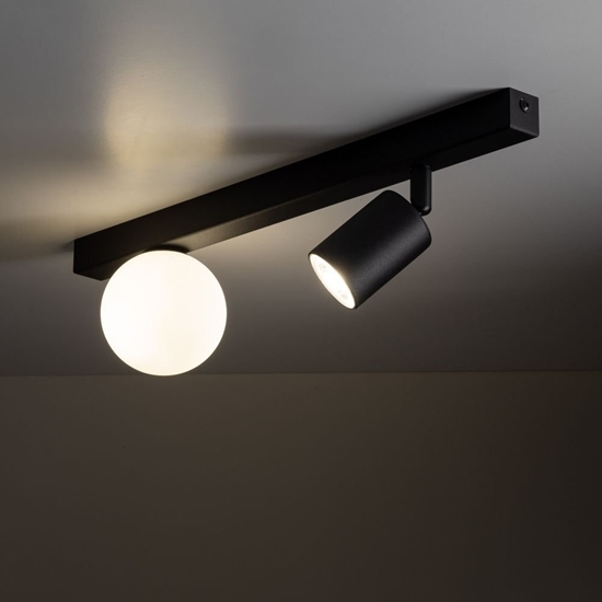 Picture of Lampa sufitowa TKKRYWULT TK Lighting Vox 10000 plafon lampa sufitowa 1x10W GU10 1x6W G9 czarny/biay
