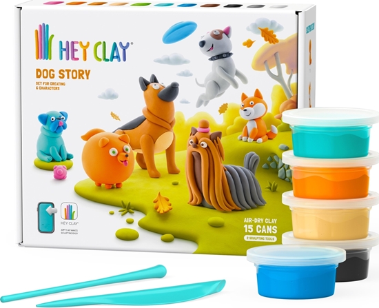 Picture of Tm Toys Masa Plastyczna Hey Clay Psy 15 puszek