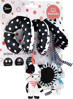 Изображение Tm Toys Zawieszki pluszowe ze spiral tygrys, krowa, lusterko z rzepem