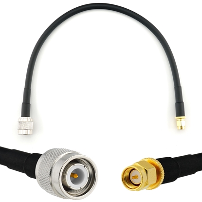 Picture of TNC Male to SMA Male 30cm Coaxial Cable — HF240 (LMR240 equivalent)