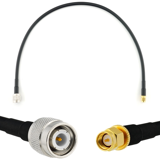 Picture of TNC Male to SMA Male 50cm Coaxial Cable — HF240 (LMR240 equivalent)