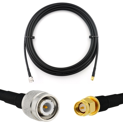 Picture of TNC Male to SMA Male 5m Coaxial Cable — HF240 (LMR240 equivalent)