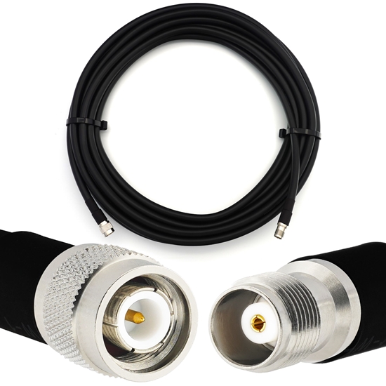 Picture of TNC Male to TNC Female 2m Flexible Coaxial Cable — LMR400 UF UltraFlex equivalent