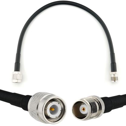 Picture of TNC Male to TNC Female 30cm Coaxial Cable — HF240 (LMR240 equivalent)