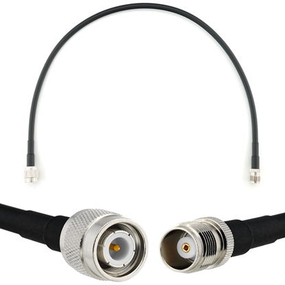 Picture of TNC Male to TNC Female 50cm Coaxial Cable — HF240 (LMR240 equivalent)