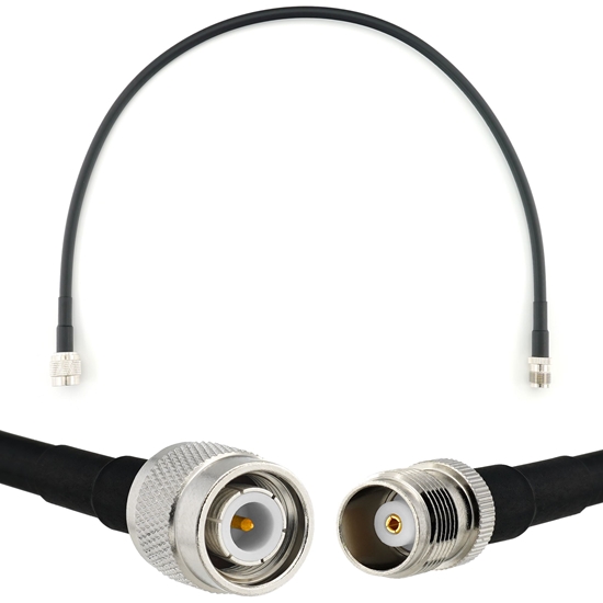 Picture of TNC Male to TNC Female 50cm Coaxial Cable — HF240 (LMR240 equivalent)