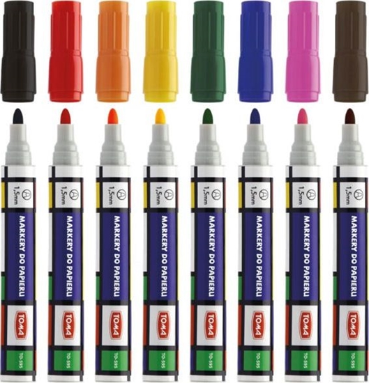 Picture of Toma Markery do papieru TOMA kocówka 2, 5mm 8 kolorów Toma TARGI