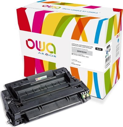 Изображение Toner OWA Armor Armor - High Capacity - black - Toner cartridge (Alternative for: HP Q7551X) - for HP LaserJet M3027, M3027x, M3035, M3035xs, P3005, P3005d, P3005dn, P3005n, P3005x (K12331OW)