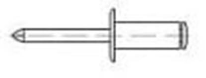 Picture of Toolcraft TOOLCRAFT 159965 Åben blindnitte (Ø x L) 5 mm x 40 mm Aluminium Stål 100 stk