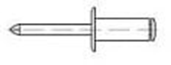 Picture of Toolcraft TOOLCRAFT 159965 Åben blindnitte (Ø x L) 5 mm x 40 mm Aluminium Stål 100 stk