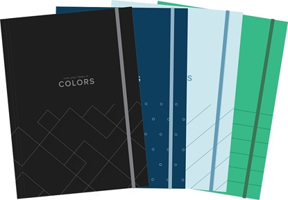 Picture of Top 2000 Teczka kartonowa z gumk Top 2000 A4 mix kolorów