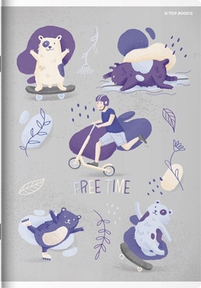 Изображение Top 2000 Zeszyt A5/16K linia Free&Wild (20szt)