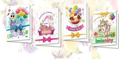Attēls no Top Graphic Karnet B6 z naklejkami Imieniny dzieci MIX (10szt)