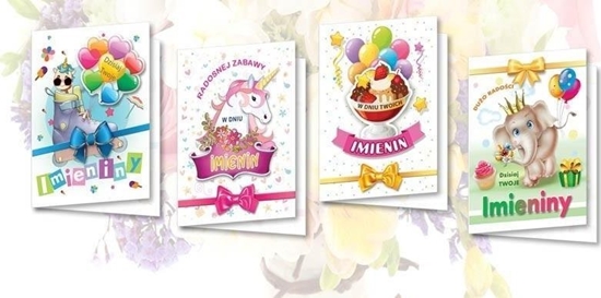 Picture of Top Graphic Karnet B6 z naklejkami Imieniny dzieci MIX (10szt)