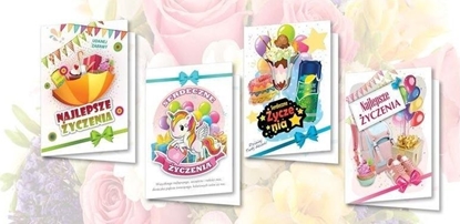 Attēls no Top Graphic Karnet B6 z nalepkami yczenia dzieci (10szt) MIX