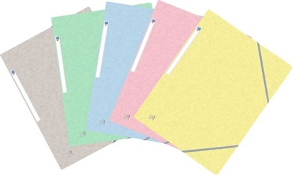 Picture of TOP-2000 Teczka kartonowa oxford z gumk a4 mix pastel 10/p