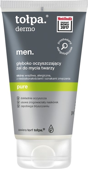 Picture of Topa Dermo Men. Pure, gboko oczyszczajcy el do mycia twarzy 150ml